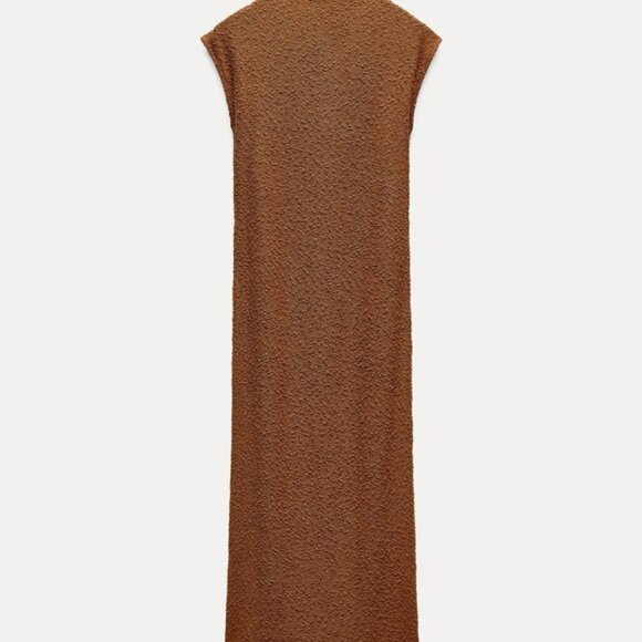 ZARA RUSTIC BOUCLÉ DRESS - Picture 5 of 5